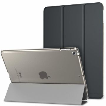 iPad hoes 5e / 6e generatie (2018 / 2017) Smart Hoesje Transparant & Zwart