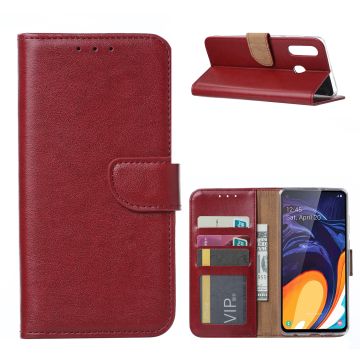 Ntech Samsung Galaxy A60 Portemonnee Hoesje / Book Case - Bordeaux Rood