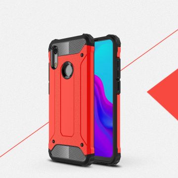 Ntech Huawei Y6 (2019) Dual layer Armor Hoesje - Rood