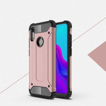 Ntech Huawei Y6 (2019) Dual layer Armor Hoesje - Rose Goud