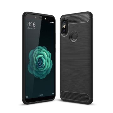 Ntech Soft Brushed TPU Hoesje voor Xiaomi Mi A2 - Donker Blauw