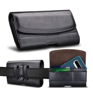 Luxe Riem Holster Hoesje 4.5" Huawei P30 / Y5 2019 - Zwart
