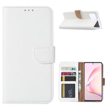 Samsung Galaxy Note 10 Lite Hoesje met Pasjeshouder - Wit