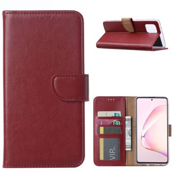 Samsung Galaxy Note 10 Lite Hoesje met Pasjeshouder - Bordeaux