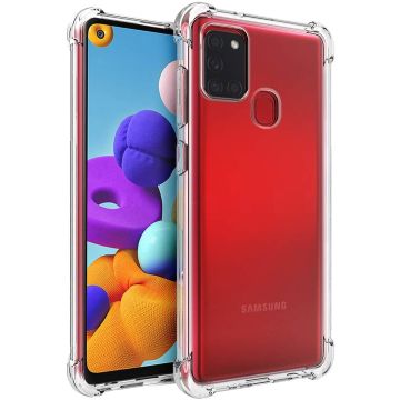 Samsung Galaxy A21S Hoesje Transparant Shock Proof Case Hoes Cover Telefoonhoesje
