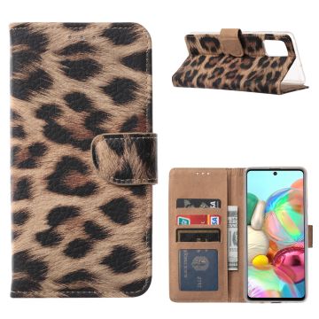 Samsung Galaxy A71 Portemonnee / Boek Hoesje - Luipaard