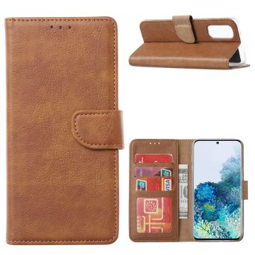 Samsung S20 FE 2022 Hoesje - Samsung Galaxy S20 FE 2022 Bookcase / Wallet case - Bruin