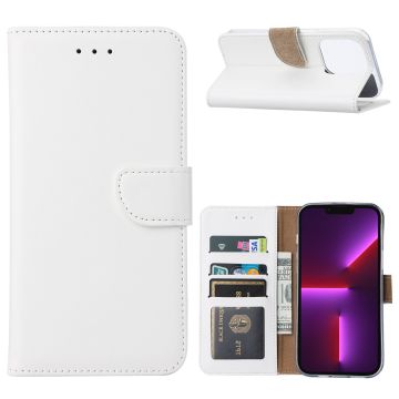 Hoesje Geschikt voor iPhone 14 Plus portemonnee Bookcase – Wit