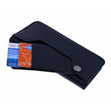 Ntech Samsung Galaxy A50 Flip Hoesje & Uitschuifbare Pasjeshouder Zwart
