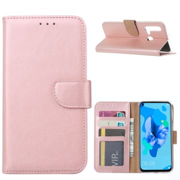 Ntech Huawei P20 lite (2019) Portemonnee / Booktype Hoesje - Rose Goud