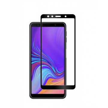 Samsung Galaxy A7 2018 full cover Screenprotector Tempered Glass Zwart