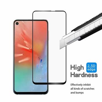 Ntech Samsung Galaxy A60 full cover Screenprotector Tempered Glass - Zwart