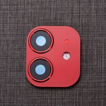 Geschikt voor iPhone 11 Camera Lens Metal Protector - Rood