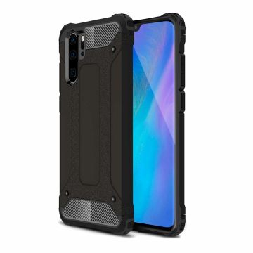 Ntech Huawei P30 Pro Dual layer Armor Hoesje - Zwart