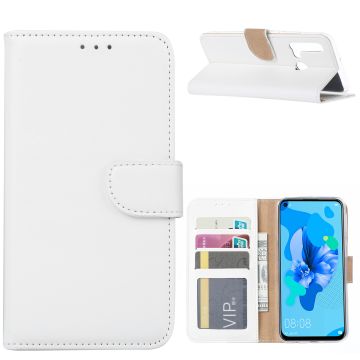 Ntech Huawei P20 lite (2019) Portemonnee / Booktype Hoesje - Wit