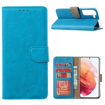 Samsung S22 Plus Hoesje BookCase Blauw - Samsung Galaxy s22 Plus hoesje wallet case - Hoesje Samsung S22 Plus bookcase - Galaxy S22 Plus portemonnee hoesje book case cover