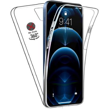 Hoesje Geschikt voor iPhone 13 Pro Max Hoesje - Hoesje Geschikt voor iPhone 13 Pro Max Screenprotector - Hoesje Geschikt voor iPhone 13 Pro Max Transparant 360 Case ( Voor en Achter) + Screen Protector Siliconen