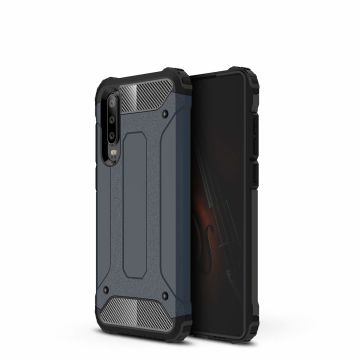 Ntech Huawei P30 Dual layer Armor Hoesje - Blauw
