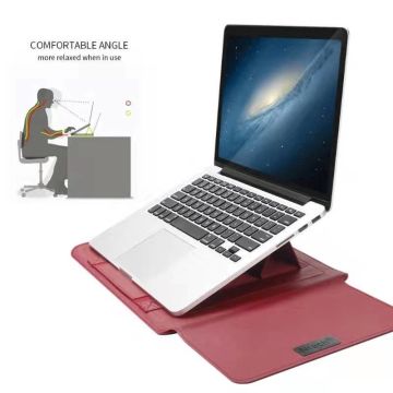 MacBook Air (2019 / 2020) 13.3 Inch Sleeve 4 piece set Spatwater proof Hoes met handvat - Bordeaux