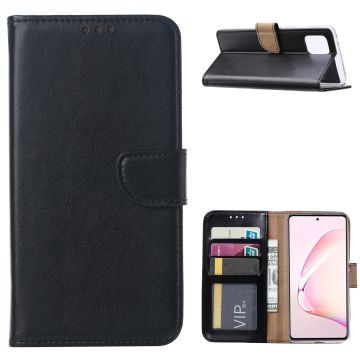 Samsung Galaxy Note 10 Lite Hoesje met Pasjeshouder - Zwart