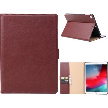 iPad 2021 hoes Bookcase Premium Luex Leren case Wine Rood - iPad 2020 hoes - iPad 2019 hoes Luex 10.2 inch - hoes iPad 2021 / Ntech -ipad hoes 7e generatie hoesje - Portemonnee cover