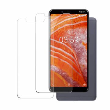 Ntech 2 Pack Nokia 8.1 Screenprotector 0.3mm HD clarity Hardness Tempered Glass