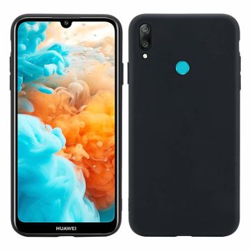 Ntech Hoesje Silicone Hoesje Flexible & Scratch Resistent TPU Case Huawei Y6 (2019) - Zwart