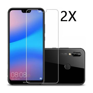 Ntech 2 Stuks Screenprotector Tempered Glass Glazen - Huawei P20 Lite