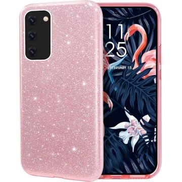 oTronica Backcover glitter voor Samsung Galaxy A33 (5G) hoesje - Roze