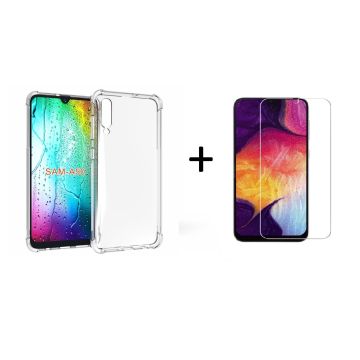 Samsung Galaxy A50s/A30s Anti Shock Back hoesje + Glazen Screenprotector
