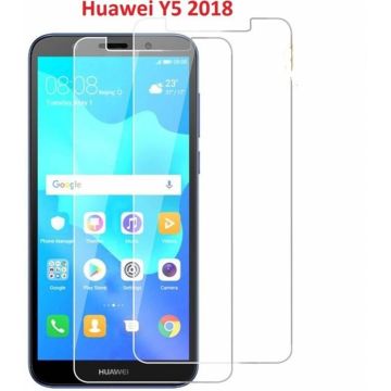 2 Stuks - Huawei Y5 (2018) Tempered glass /Beschermglas Screenprotector