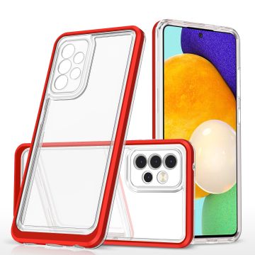 Samsung A52 \ A52s hoesje transparant cover met bumper Rood - Ultra Hybrid hoesje Samsung Galaxy A52 \ A52s case