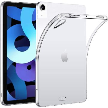Hoes geschikt voor iPad Air 5 Transparant Siliconen Shockproof Hoesje - Hoes geschikt voor iPad Air 2022 hoes siliconen cover - Hoes geschikt voor iPad air 5th generatie Hoesje 10.9 - case met Schokbestendig