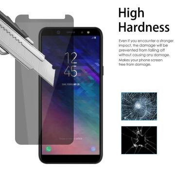 Privacy Glazen Screenprotector voor Samsung Galaxy A6 / Anti Spy Tempered Glass
