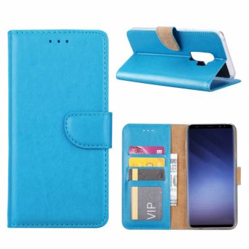 Ntech Samsung Galaxy S9 Plus Portemonnee / Booktype TPU Lederen Hoesje Turquoise
